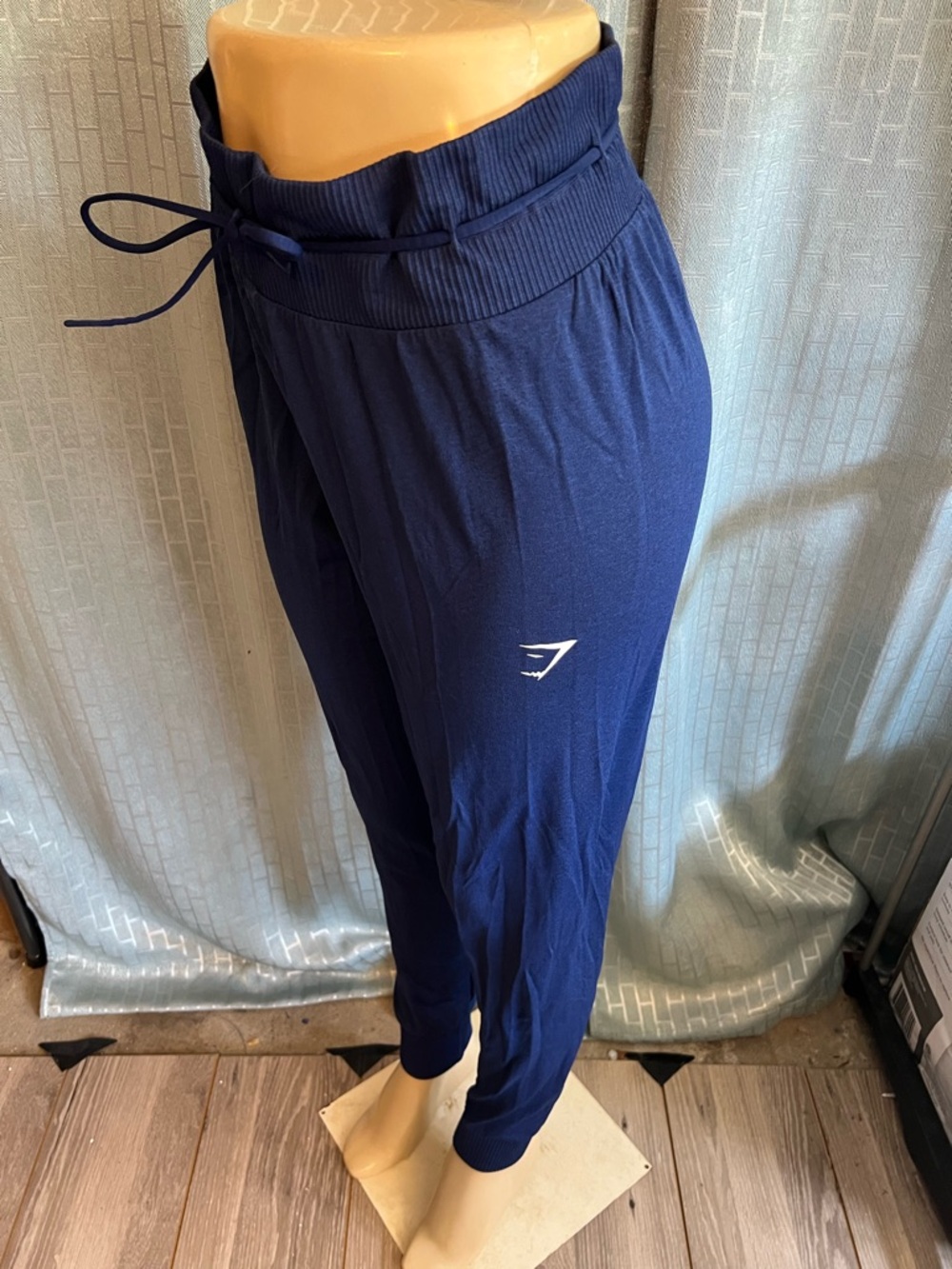 Gymshark Navy Blue Drawstring Tapered Joggers